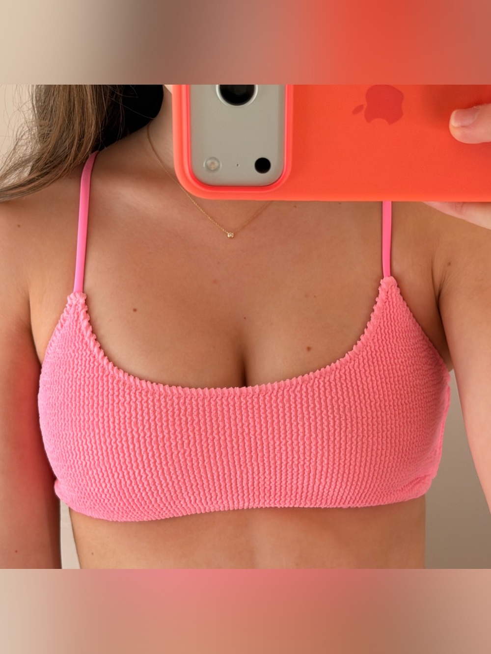 Pink Textured Two-Piece Bikini Set - Picture 3 of 3